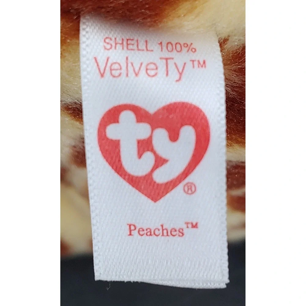 Lot Of 2 Ty Beanie Boo Peaches The Giraffe And Cecil The Lion VelveTy 10